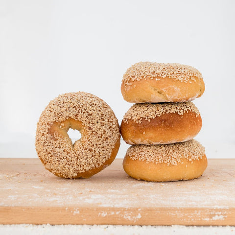 Gluten-Free Sesame Bagels 4-Pack - New Cascadia Traditional